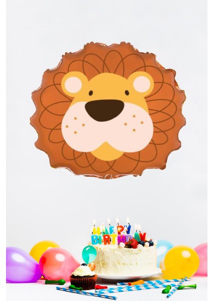Aslan Kafası Folyo Balon Aslan Balon 50CM