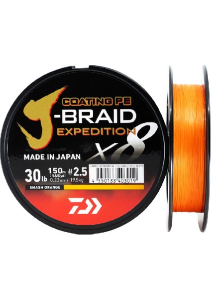 J-Braid Expedition Smash Orange 150 M Ip Misina fiyatları