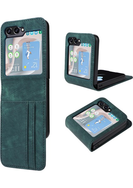 Samsung Galaxy Z Flip6 5g Pu Deri Kart Yuvaları Telefon Kapağı (Yurt Dışından)