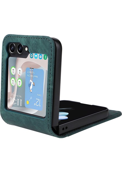 Samsung Galaxy Z Flip6 5g Pu Deri Kart Yuvaları Telefon Kapağı (Yurt Dışından)