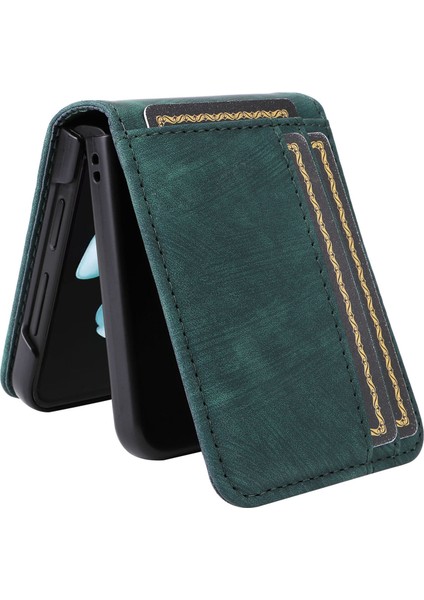 Samsung Galaxy Z Flip6 5g Pu Deri Kart Yuvaları Telefon Kapağı (Yurt Dışından)