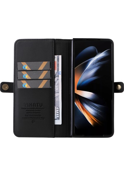 Samsung Galaxy Z Fold6 5g Pu Deri Güçlü Manyetik Flip Hone Kapak (Yurt Dışından)