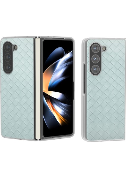Samsung Galaxy Z Fold6 5g Dokuma Doku Pu Deri Telefon Kapağı (Yurt Dışından)