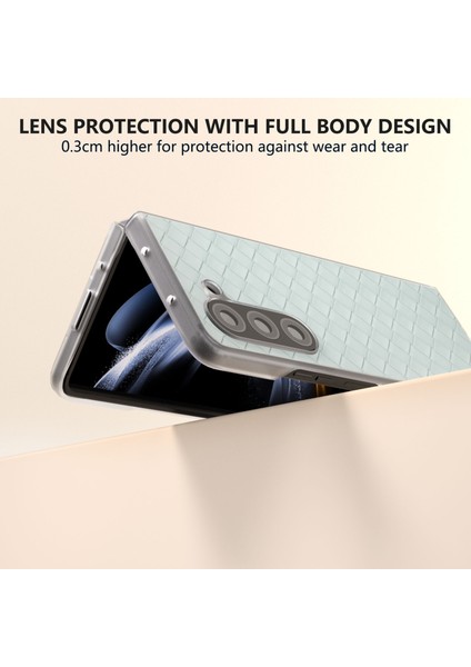 Samsung Galaxy Z Fold6 5g Dokuma Doku Pu Deri Telefon Kapağı (Yurt Dışından)