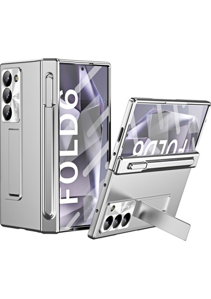 Samsung Galaxy Z Fold6 5g Kalem / Kalem Yuvası ile Pc Telefon Kılıfı Kickstand Kapağı Vardı (Yurt Dışından)