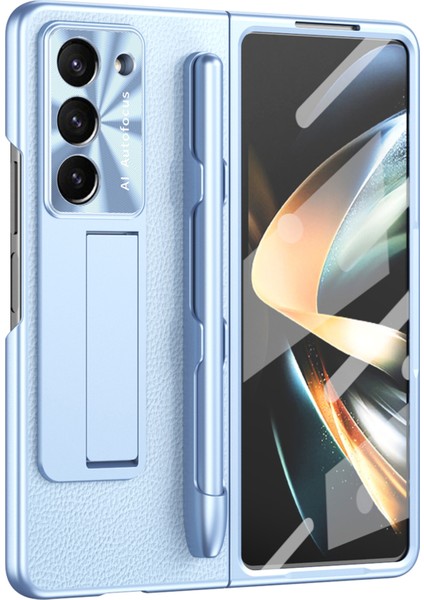 Samsung Galaxy Z Fold6 5g Kickstand Deri+Pc Sert Telefon Kılıfı ve Stylus Kalem (Yurt Dışından) fırsatları