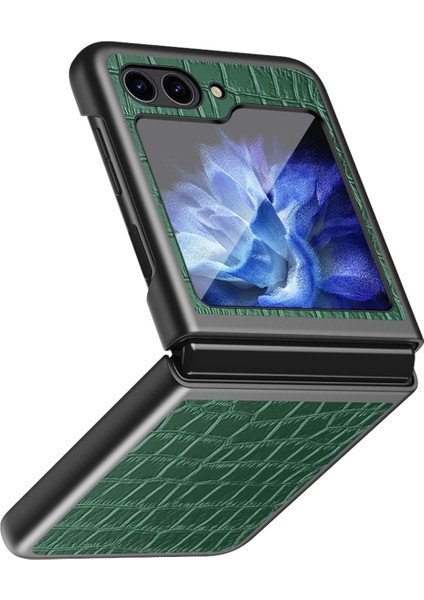 Samsung Galaxy Z Flip6 5g Timsah Dokulu Pu Deri Arka Kapak (Yurt Dışından)
