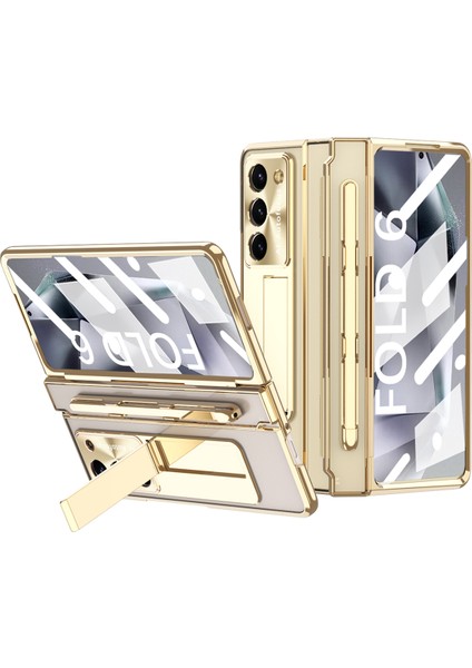 Samsung Galaxy Z Fold6 5g Kickstand Telefon Kılıfı Pc Katlanır Kapak + Stylus Kalem (Yurt Dışından)
