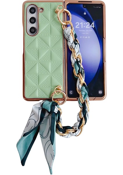Samsung Galaxy Z Fold6 5g Izgara Dokulu Pu+Pc Telefon Kılıfı (Yurt Dışından)