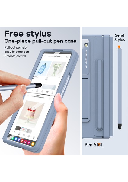 Samsung Galaxy Z Fold6 5g Deri Arka Kapak / Stylus Kalem (Yurt Dışından)