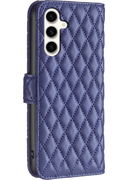 Samsung Galaxy S24 Fe Eşkenar Dörtgen Izgara Deri Koruma Telefon Kılıfı (Yurt Dışından) indirimleri