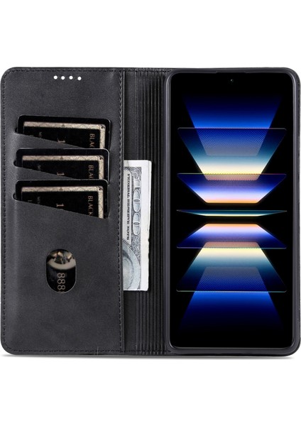 Samsung Galaxy S24 Fe Sığır Derisi Doku Manyetik Pu Deri Telefon Kabuk Kapağı (Yurt Dışından)