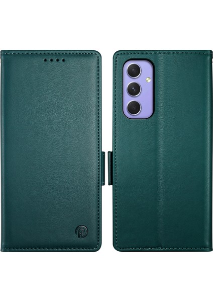 Samsung Galaxy A55 5g Manyetik Yan Klipsler Pu Deri Cüzdan Telefon Kapağı (Yurt Dışından)