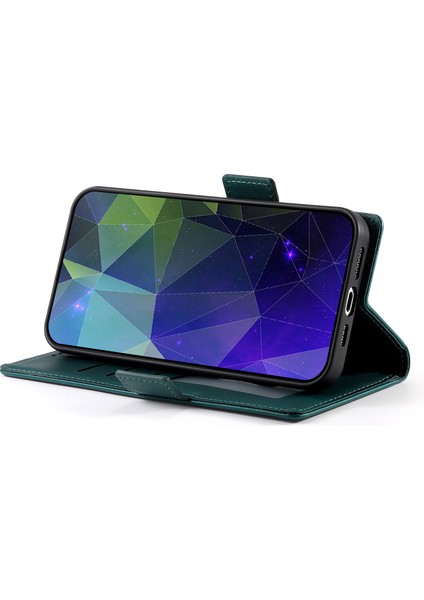 Samsung Galaxy A55 5g Manyetik Yan Klipsler Pu Deri Cüzdan Telefon Kapağı (Yurt Dışından)