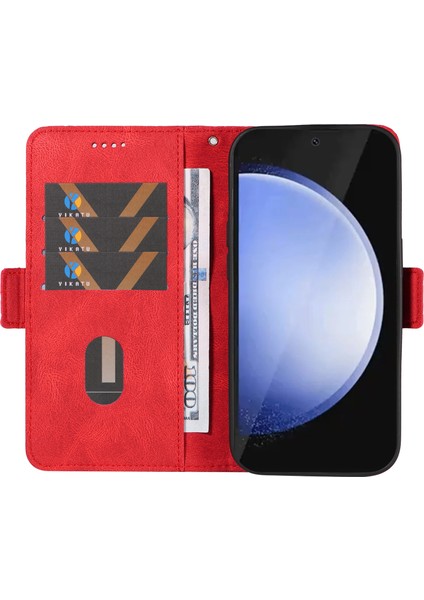 Samsung Galaxy S24 Fe Cüzdan Kart Yuvaları Eşkenar Dörtgen Deri Telefon Kapağı (Yurt Dışından)