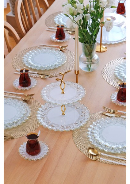 Marche Altın Yaldızlı Cam Kurabiyelik fiyatları