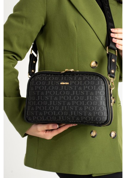 Kadın Suya Dayanıklı Baskı Desenli 5 Bölmeli Postacı Omuz Çantası Tr3502