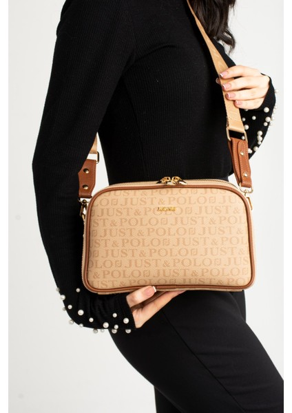 Kadın Suya Dayanıklı Baskı Desenli 5 Bölmeli Postacı Omuz Çantası Tr3502