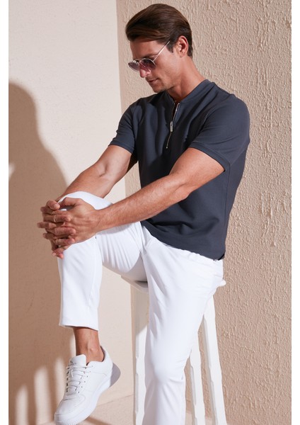 Pamuklu Regular Fit Yarım Fermuarlı T Shirt Erkek T Shirt 5902653 fiyatları