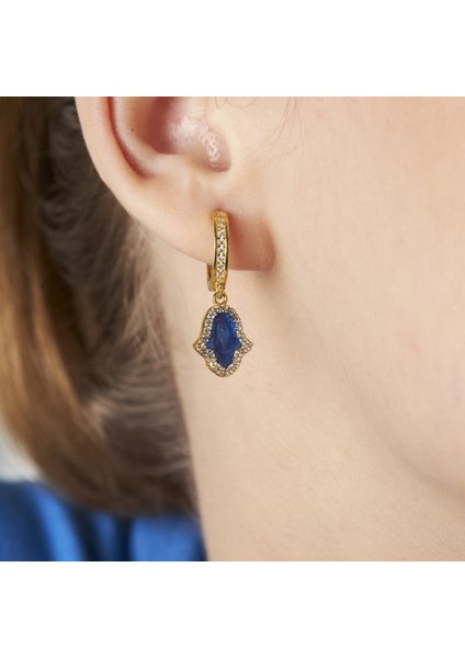 Zirkon Taşlı Fatma Eli Küpe modelleri