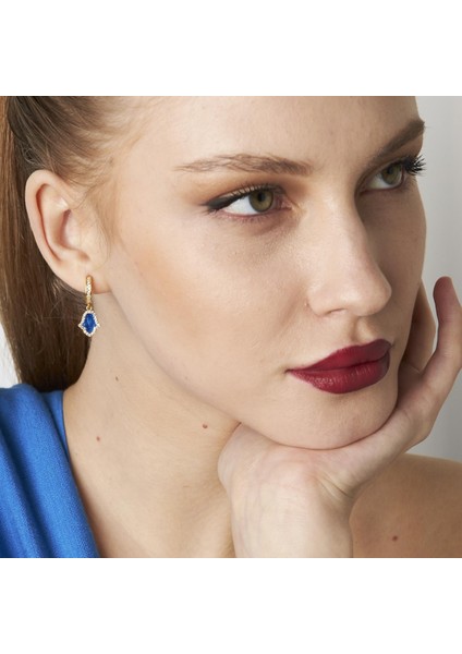 Zirkon Taşlı Fatma Eli Küpe indirimleri