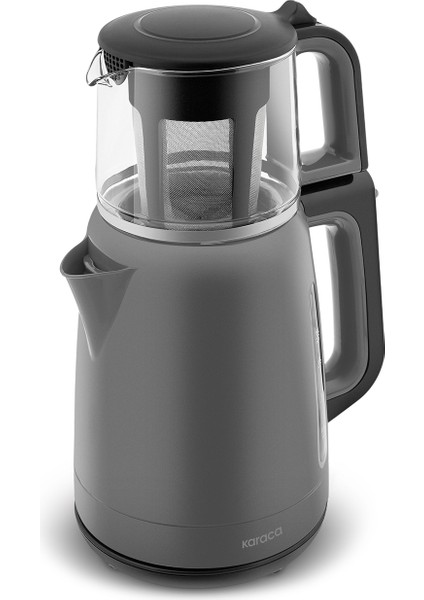 Mega Tea 1501 Cam Çay Makinesi Space Gray 1500 W