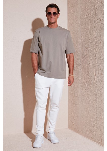 Pamuklu Oversize Bisiklet Yaka Basic T Shirt Erkek T Shirt 5902365 fiyatları