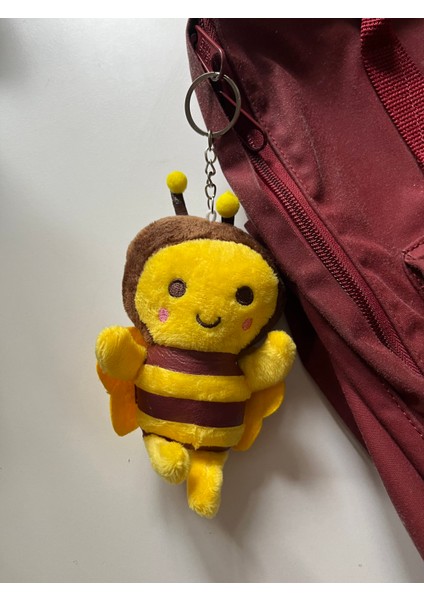 Sevimli Arı Peluş Anahtarlık Çanta ve Cüzdan Aksesuarı Bff Hediyelik