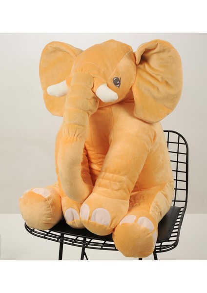 Yastık Hediyeli-Uyku Arkadaşım Peluş Fil - Büyük Yumuşacık(85 Cm)- Sevgiliye Hediye
