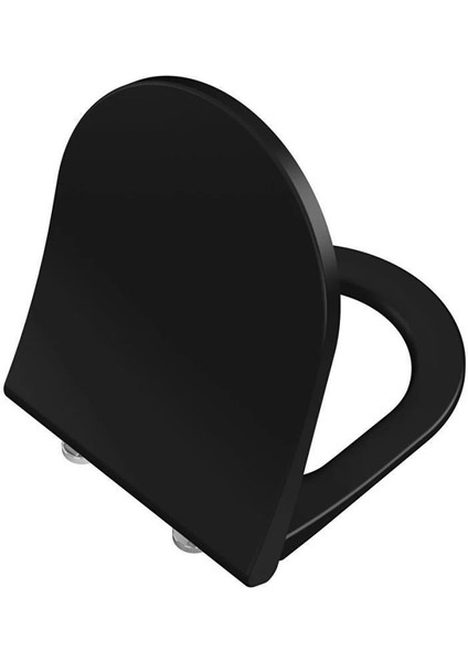 S60 Kanalsız Mat Siyah Asma Klozet + Vitra Slim Yavaş Kapanır Kapak