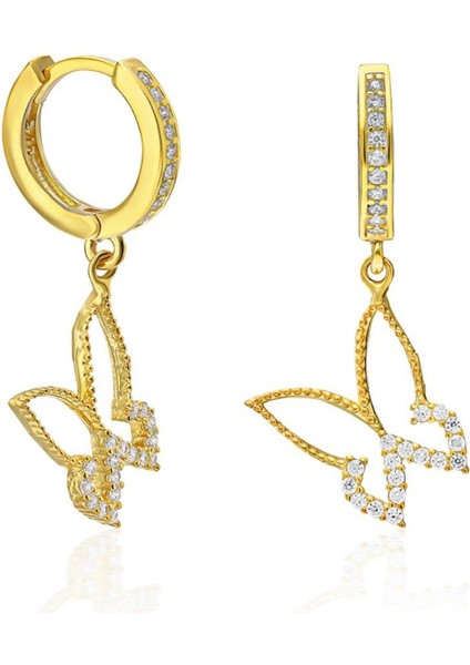 Minimal Kelebek Küpe