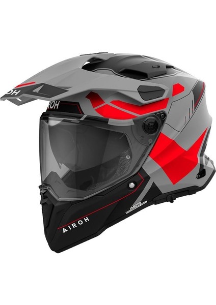 Aıroh Commander 2 Reveal Red Fluo Matt Kask