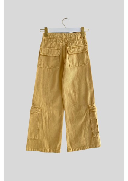 Turuncu Gardrop 8-12 Yaş Kargo Cep Detay Ispanyol Kız Çocuk Pantolon Hardal fiyatları