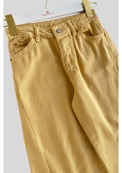 Turuncu Gardrop 8-12 Yaş Kargo Cep Detay Ispanyol Kız Çocuk Pantolon Hardal modelleri