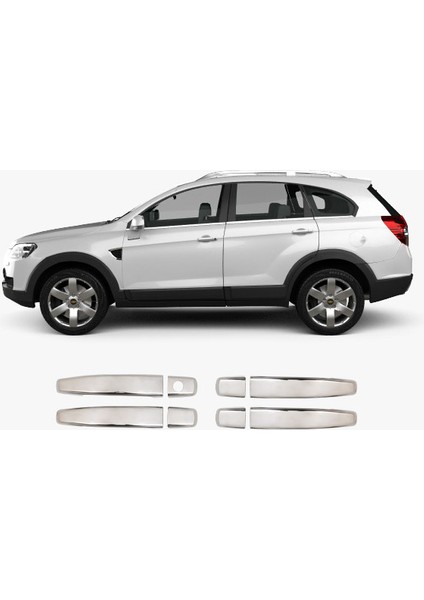 Servet Dizayn Oto Chevrolet Captiva 2006-2012 Krom Kapı Kolu 4 Kapı Paslanmaz Çelik