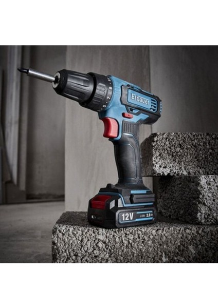 2 Akülü Viadalama Çift Akü 12V EDD12-LI-2 2 Yıl 2.0 - 2.4 Ah Darbesiz 12 Volt