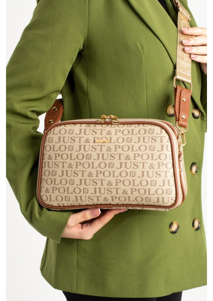 Just Polo Kadın Suya Dayanıklı Baskı Desenli 5 Bölmeli Çapraz Çanta Omuz Çantası Ve Cüzdan Kombini Tr3502 fiyatları