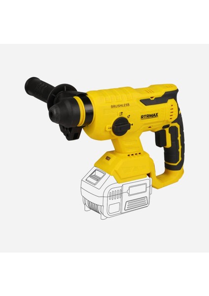 18 Volt RTX2095 Akülü Elektropnömatik Kırıcı Delici 18V 2.2j 2*4AH Akü Kömürsüz Lion Darbesiz 2 2 Y