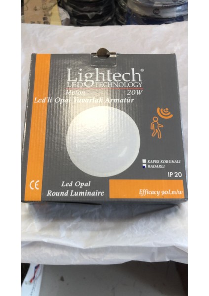20W Ledli Opal Yuvarla Radarlı Sıva Üstü Aydınlatma Armatür