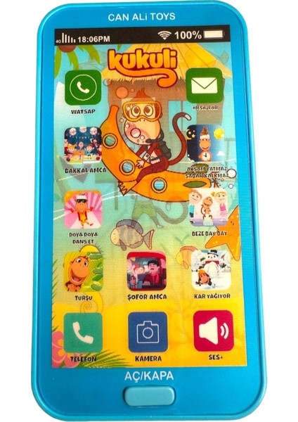 Oyuncak Kukuli Telefon Sesli Işıklı Müzikli Oyuncak Çocuk Telefonu