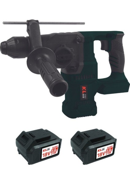 24 Volt Klpro 18V/5.0AH. 2.8j Kömürsüz Çift Akülü Pnömatik Matkap Kırıcı/delici (KLPM18BH-50) Darbe
