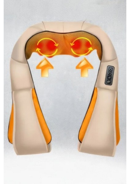 Ovmalı Isıtmalı Boyun Omuz Bel Bacak Sırt Masaj Aleti-Tüm Vücut Yoğurmalı Masaj Cihazı