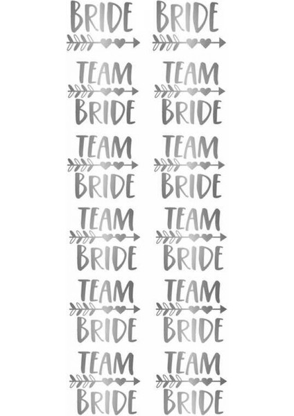 Dövme Team Brıde Oklu Kalpli Varaklı Gümüş Pk:12