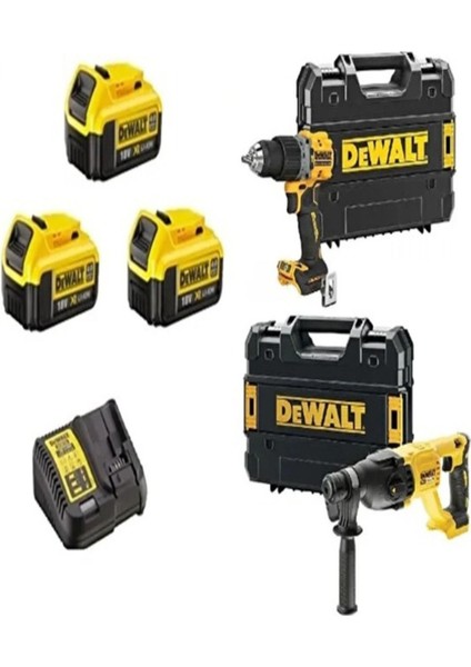 2 Yıl DCH1133N(2.6J)KIRICI DELICI+DCD805(90NM)DARBELI VIDALAMA+3X4AH Akü+1xdolum Cihazı Darbeli 18