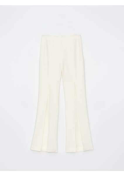 Kadın Pantolon Yan Fermuarlı Iki Paça Yırtmaçlı Ful Esnek Gabardin Kumaş indirimleri