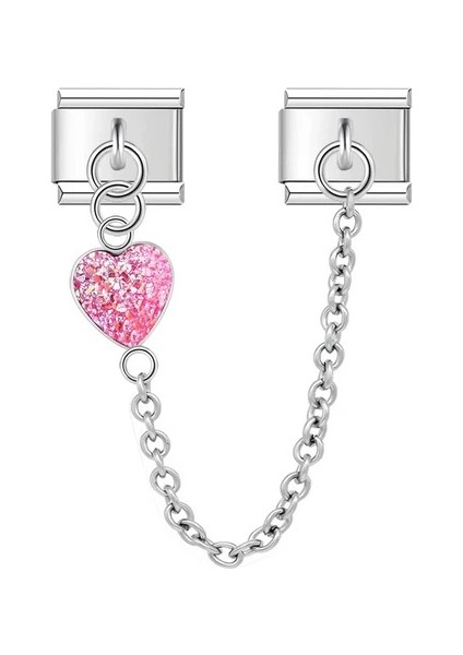 Shiny Heart Chain Charm