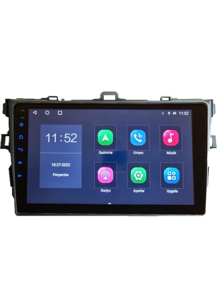 Toyota 2007-2013 Corolla 9 Inch Ekran 4 GB Ram 64 GB Rom Android Kablosuz Carplay Navigasyon Multimedya 9 Inch Ekran 4 GB Ram 64 GB Rom modelleri