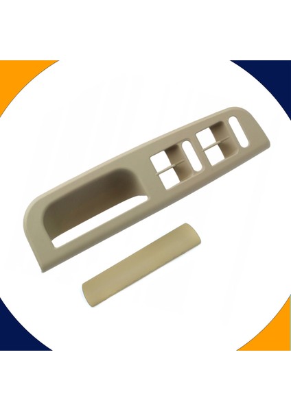 Passat Ön Sol Kapı Kolu Tutamağı Cam Düğme Yuvası Bej Komple 1997-2005 Model Arası Araçlara Uyumlu
