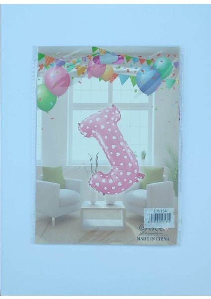J Harf Pembe Kalp Desenli Folyo Balon 26" Inç 65 Cm Parti, Doğum Günü, Balon