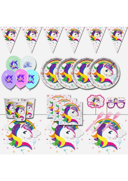 16 Kişilik Doğum Günü Parti Malzemeleri Seti